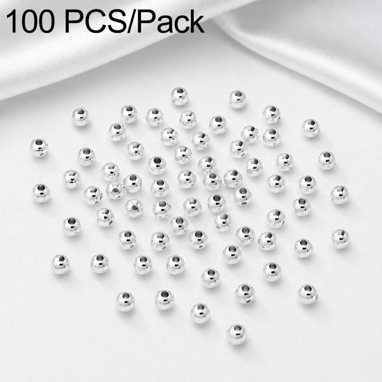 100 PCS/Pack Gold-Plated Round Spacer Beads for DIY Jewelry Making, Smooth Finish, Straight Hole — view 34