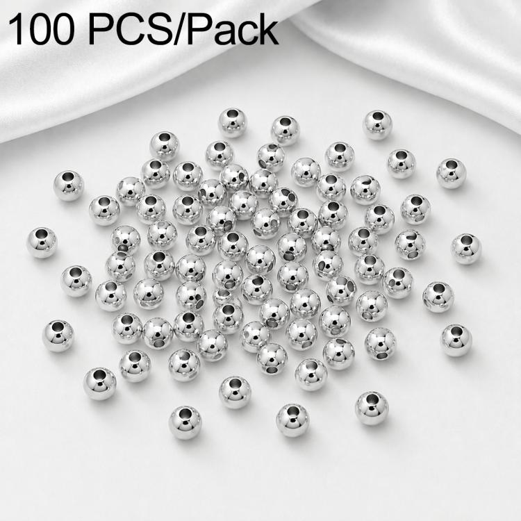 100 PCS/Pack Gold-Plated Round Spacer Beads for DIY Jewelry Making, Smooth Finish, Straight Hole — view 39