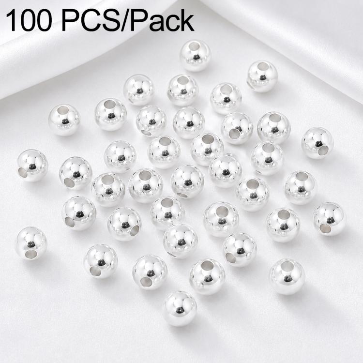 100 PCS/Pack Gold-Plated Round Spacer Beads for DIY Jewelry Making, Smooth Finish, Straight Hole — view 52
