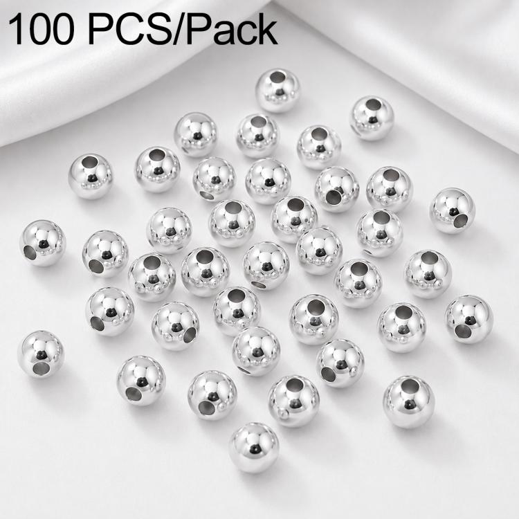 100 PCS/Pack Gold-Plated Round Spacer Beads for DIY Jewelry Making, Smooth Finish, Straight Hole — view 57
