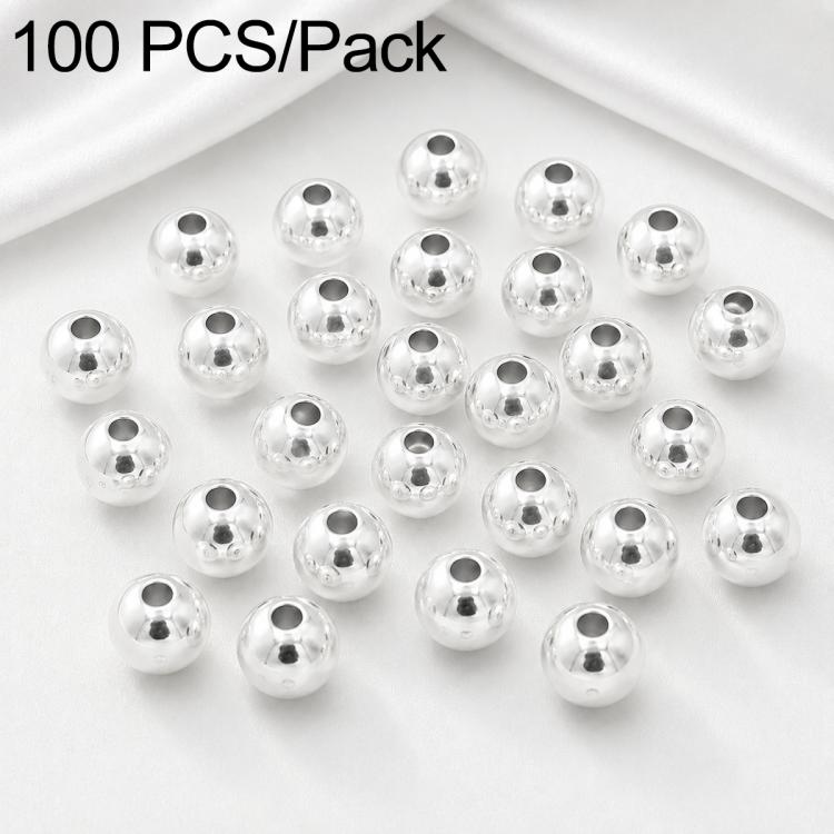 100 PCS/Pack Gold-Plated Round Spacer Beads for DIY Jewelry Making, Smooth Finish, Straight Hole — view 10