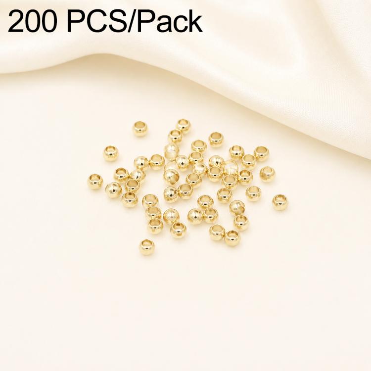 200 PCS/Pack Tarnish-Resistant Eco Copper Crimp Stopper Beads for DIY Jewelry Making