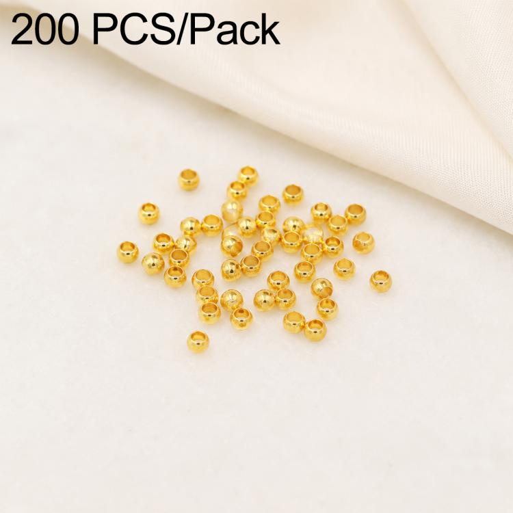 200 PCS/Pack Tarnish-Resistant Eco Copper Crimp Stopper Beads for DIY Jewelry Making — 1.5mm Stopper Hole 0.8mm
