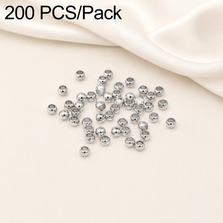 200 PCS/Pack Tarnish-Resistant Eco Copper Crimp Stopper Beads for DIY Jewelry Making — 2mm Stopper Hole 1mm