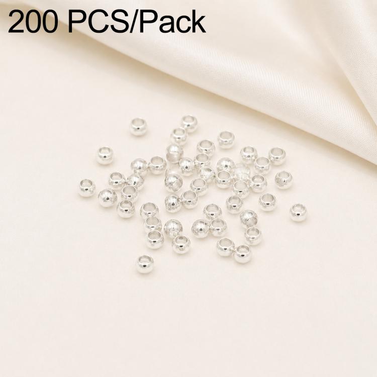 200 PCS/Pack Tarnish-Resistant Eco Copper Crimp Stopper Beads for DIY Jewelry Making — 2.5mm Stopper Hole 1.5mm