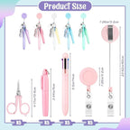 Macaron-style Nurse Pen Set with Retractable Badge Reel — view 7