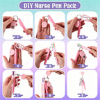 Macaron-style Nurse Pen Set with Retractable Badge Reel — view 9