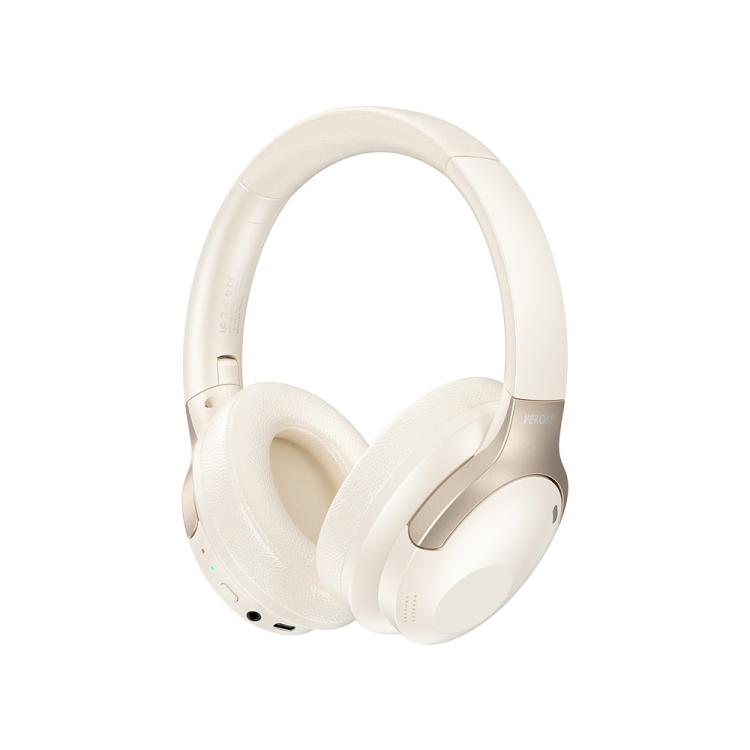 WK Beluga M7 Silence Master ANC Noise Reduction Over-Ear Wireless Headset — Beige