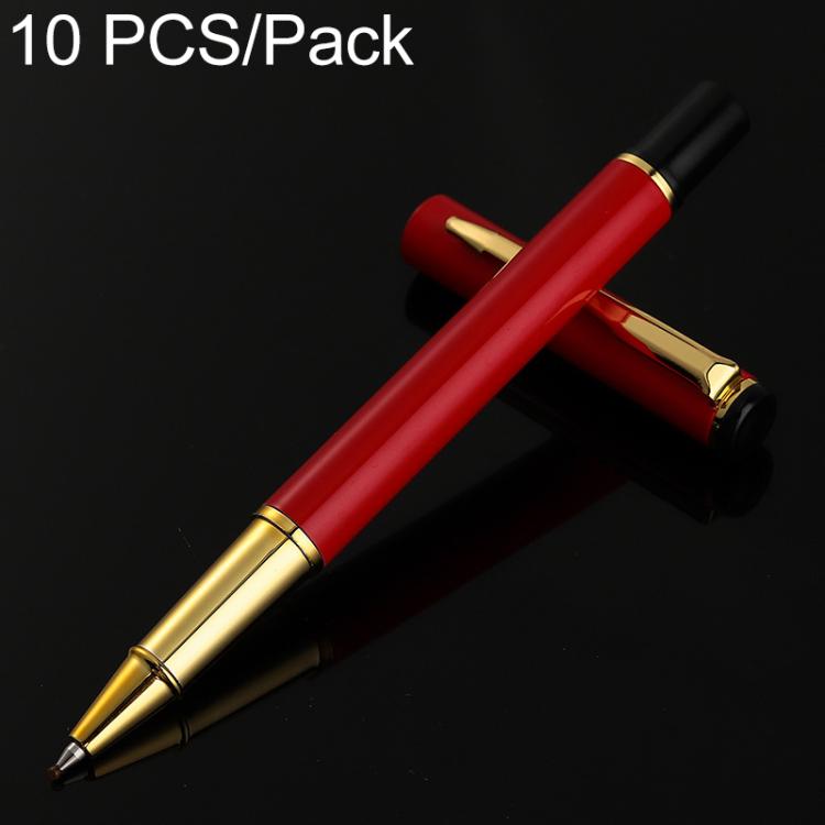 10PCS/Pack Metal Bullet-Tip Ballpoint Pen Minimalist Business Metal Pen, Specification:0.7mm