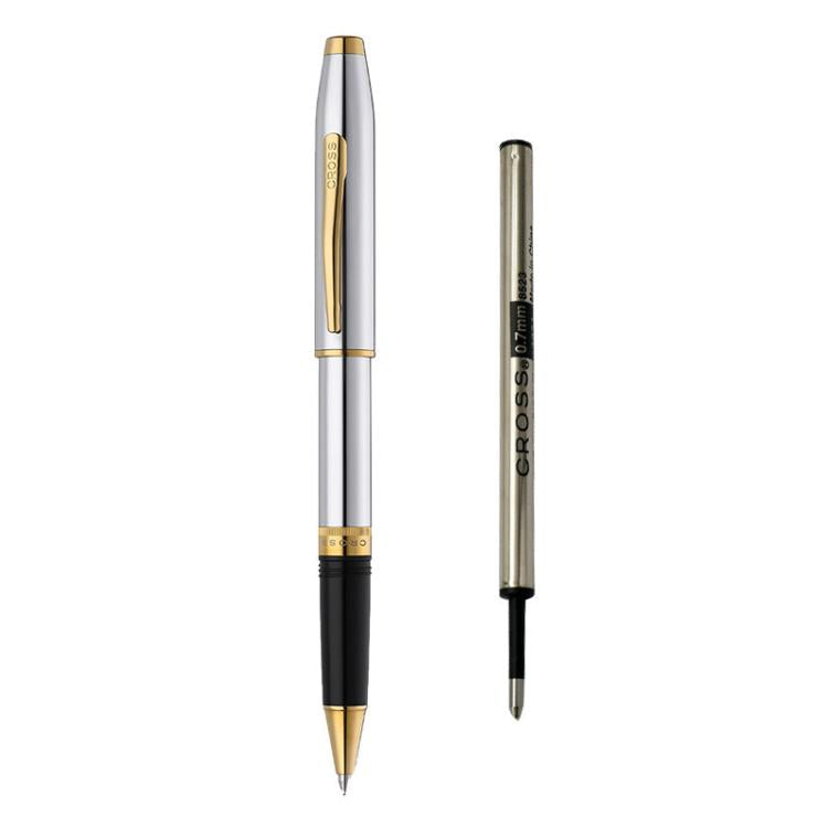 0.7mm Rollerball Pen Metal Screw Cap Pen Barrel Ballpoint Pen — Matte Black
