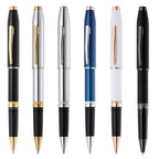 0.7mm Rollerball Pen Metal Screw Cap Pen Barrel Ballpoint Pen — Silver