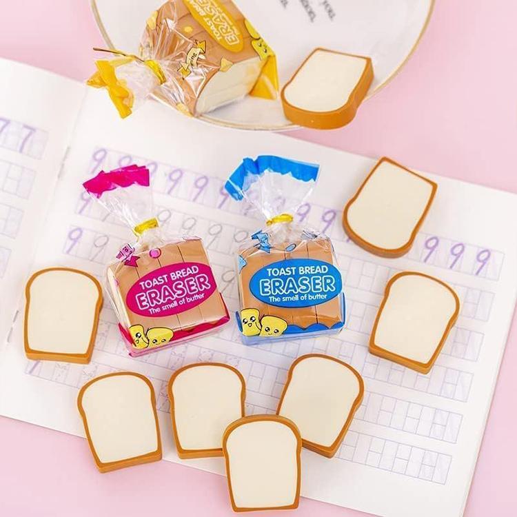5 PCS/Pack Cute Cartoon Toast Bread Eraser — view 6