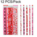 12 PCS/Pack Holiday Themed Writing Pencil with Eraser