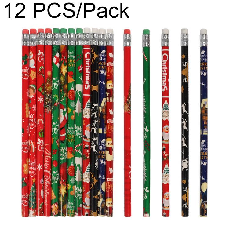 12 PCS/Pack Holiday Themed Writing Pencil with Eraser — Valentines Day