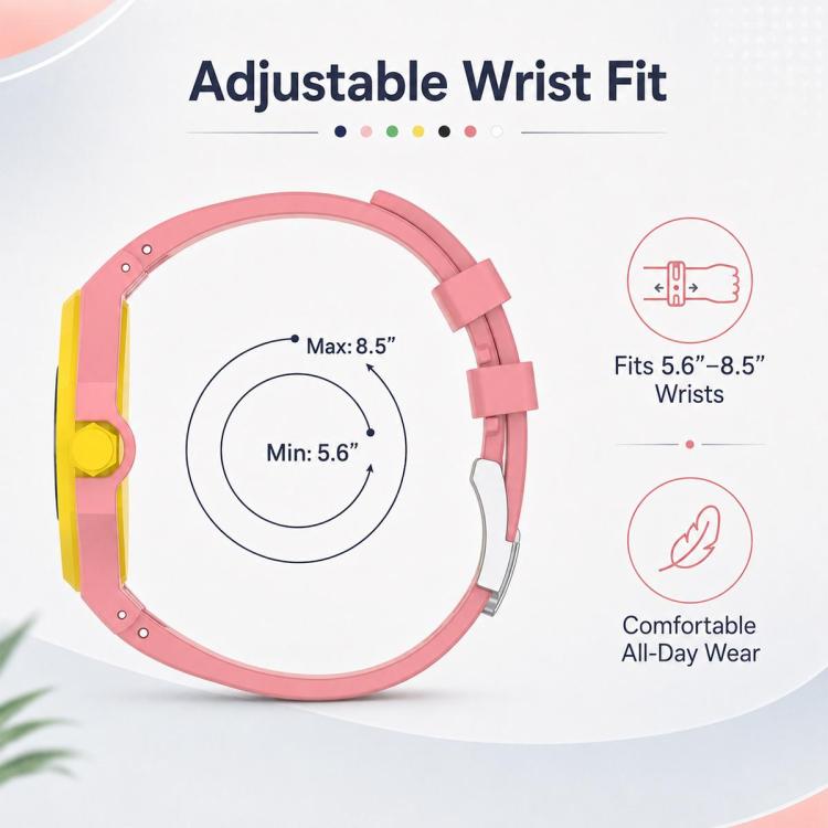 xDfind 3 Oclock Crown Integrated Silicone Pocket Watch Band