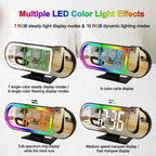 DS-3827LP LED Display Electronic Alarm Clock, RGB Ambient Light Mirror Projection Digital Clock — view 7