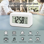 DS-2019 Multifunctional LCD Backlit Calendar Electronic Clock — White
