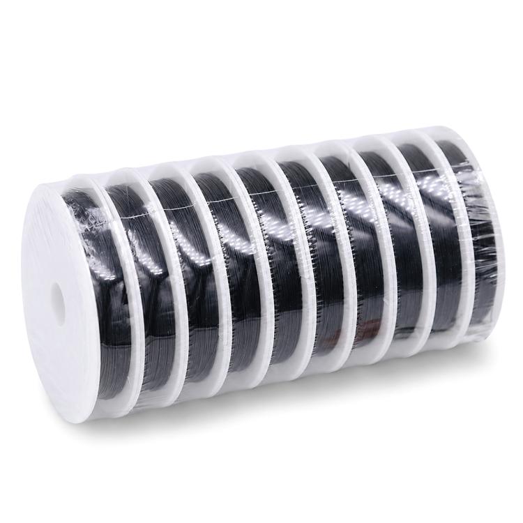 10 PCS/Pack Beading Wire Stainless Steel Jewellery Wire Craft Wire for Jewelry Making Crafts Supplies — Black