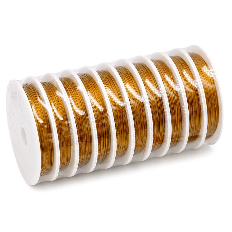 10 PCS/Pack Beading Wire Stainless Steel Jewellery Wire Craft Wire for Jewelry Making Crafts Supplies — Gold