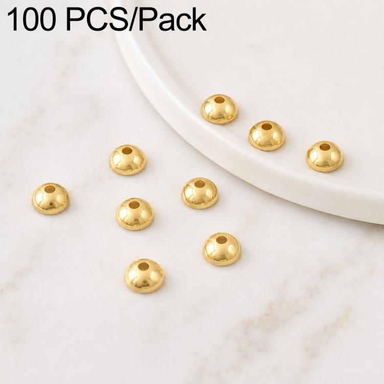 100 PCS/Pack Gold Filled Hollow Flower Bead Caps Spacers for DIY Jewelry Making — Flower Cap 6.8x6.7x1.4mm