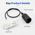 2-Wire Track Lamp Holder with 88cm Cable — view 9