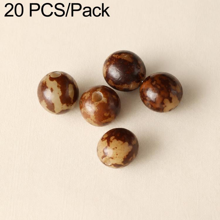 20 PCS/Pack Natural 18-Seed Bodhi Loose Beads for DIY Bracelets Accessories — Amber