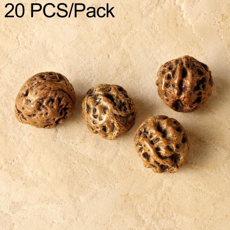 20 PCS/Pack Natural 18-Seed Bodhi Loose Beads for DIY Bracelets Accessories — Wild Walnut
