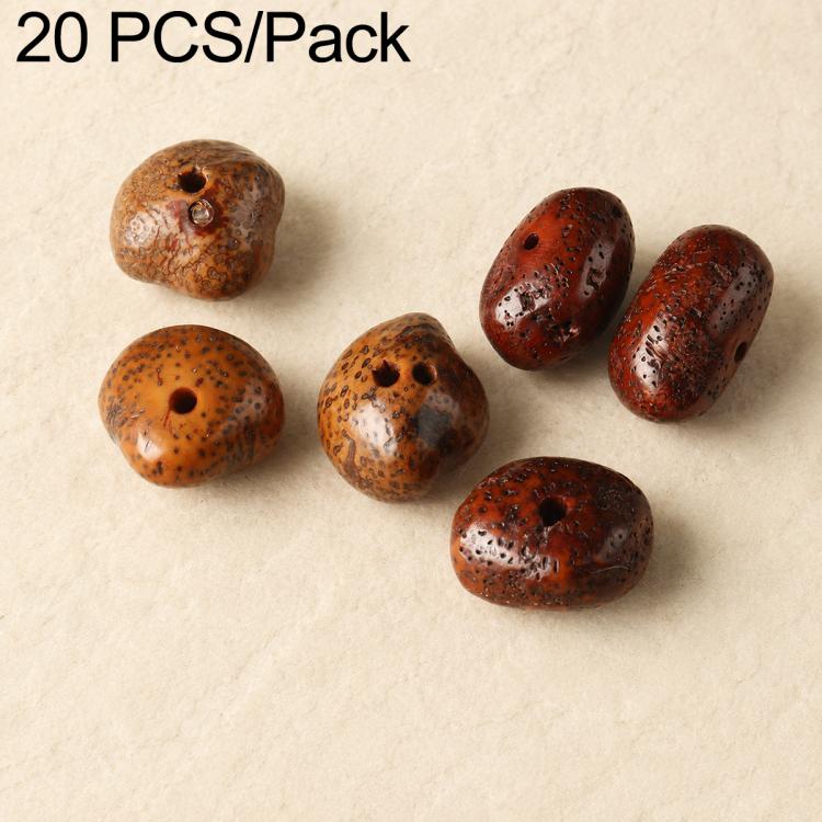 20 PCS/Pack Natural 18-Seed Bodhi Loose Beads for DIY Bracelets Accessories — Purple Skin