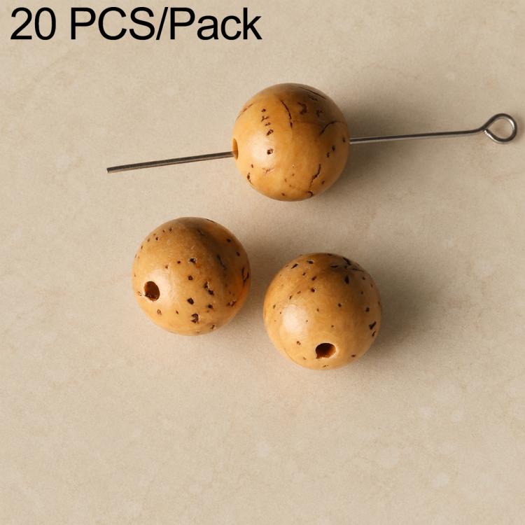 20 PCS/Pack Natural 18-Seed Bodhi Loose Beads for DIY Bracelets Accessories — Longan Seed