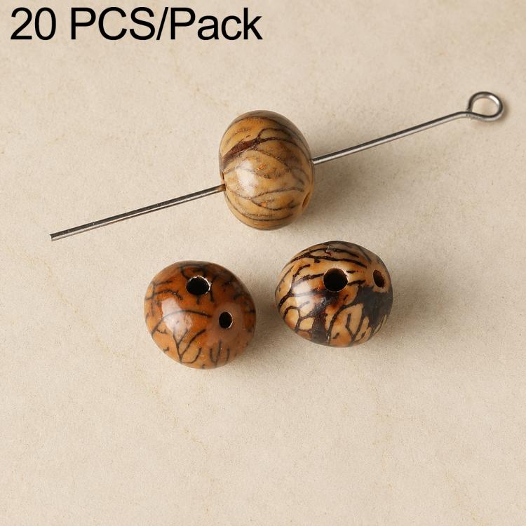 20 PCS/Pack Natural 18-Seed Bodhi Loose Beads for DIY Bracelets Accessories — Silver Line