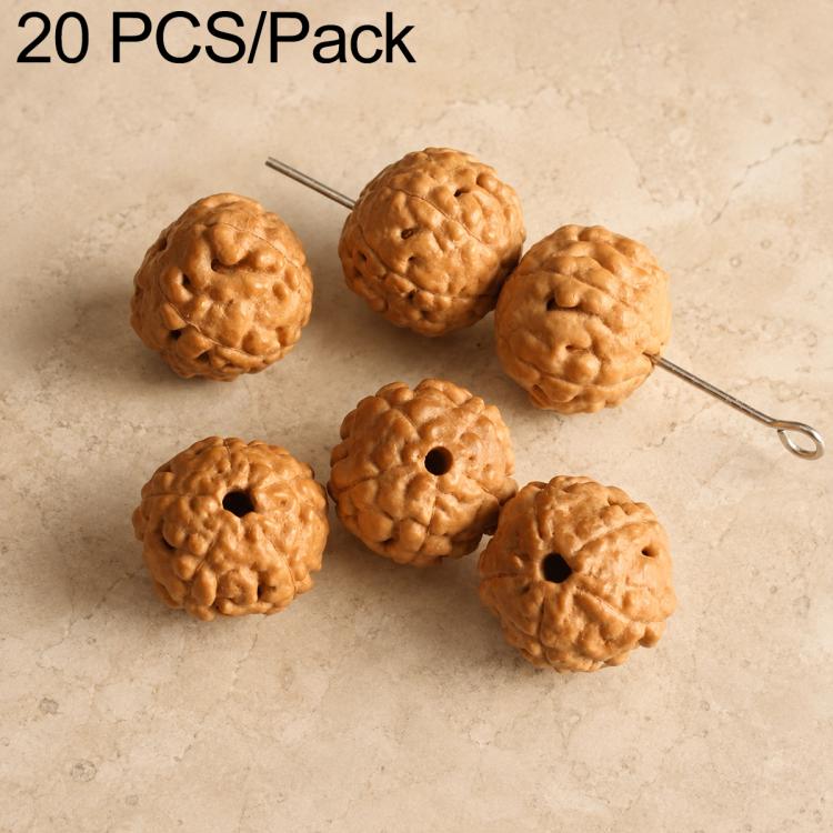 20 PCS/Pack Natural 18-Seed Bodhi Loose Beads for DIY Bracelets Accessories — Rudraksha 12 mm