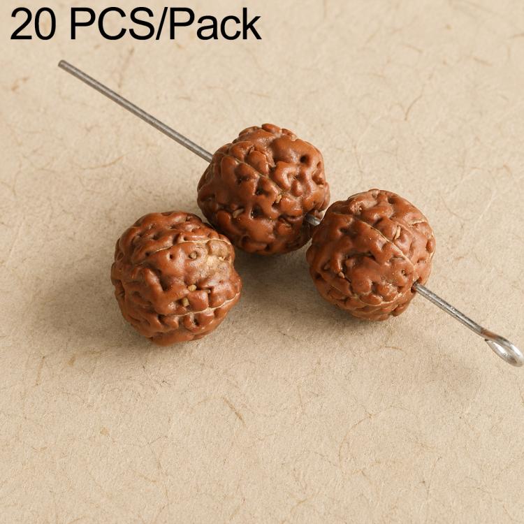 20 PCS/Pack Natural 18-Seed Bodhi Loose Beads for DIY Bracelets Accessories — Small Rudraksha 9 mm