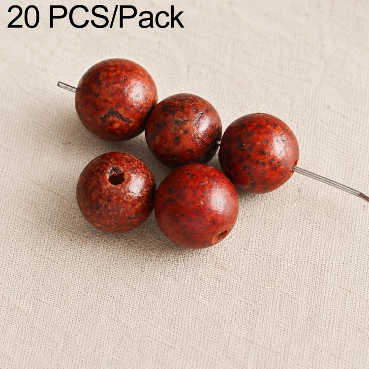 20 PCS/Pack Natural 18-Seed Bodhi Loose Beads for DIY Bracelets Accessories — Vintage Color