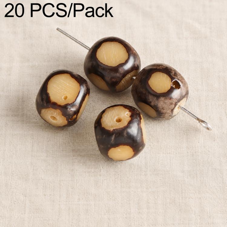 20 PCS/Pack Natural 18-Seed Bodhi Loose Beads for DIY Bracelets Accessories — Faceted