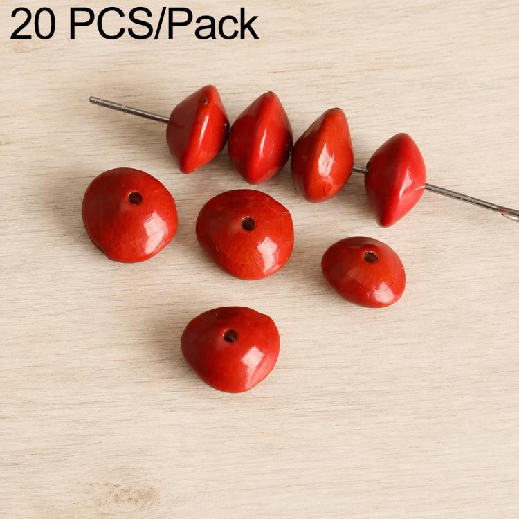 20 PCS/Pack Natural 18-Seed Bodhi Loose Beads for DIY Bracelets Accessories — Horizontal Hole Love Bean