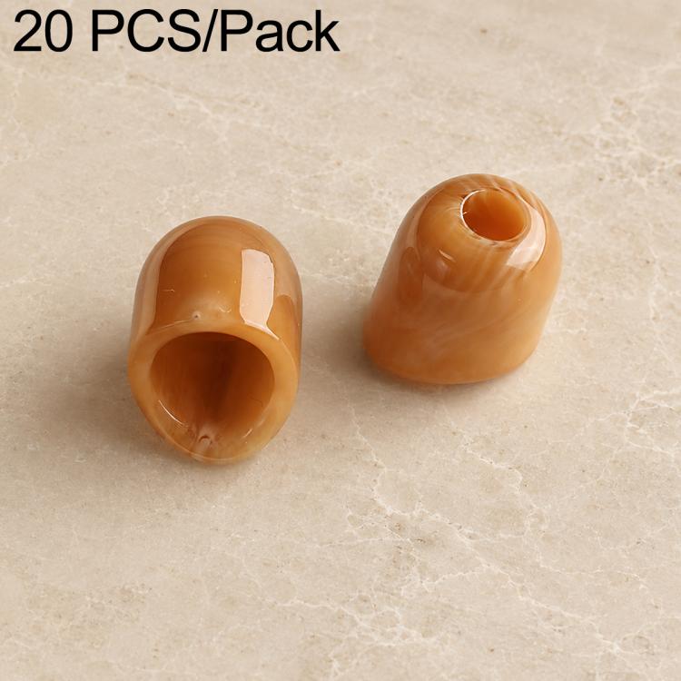 20 PCS/Pack Large-hole Acrylic Beads DIY Accessories — Earthy Brown 14 x 18 mm