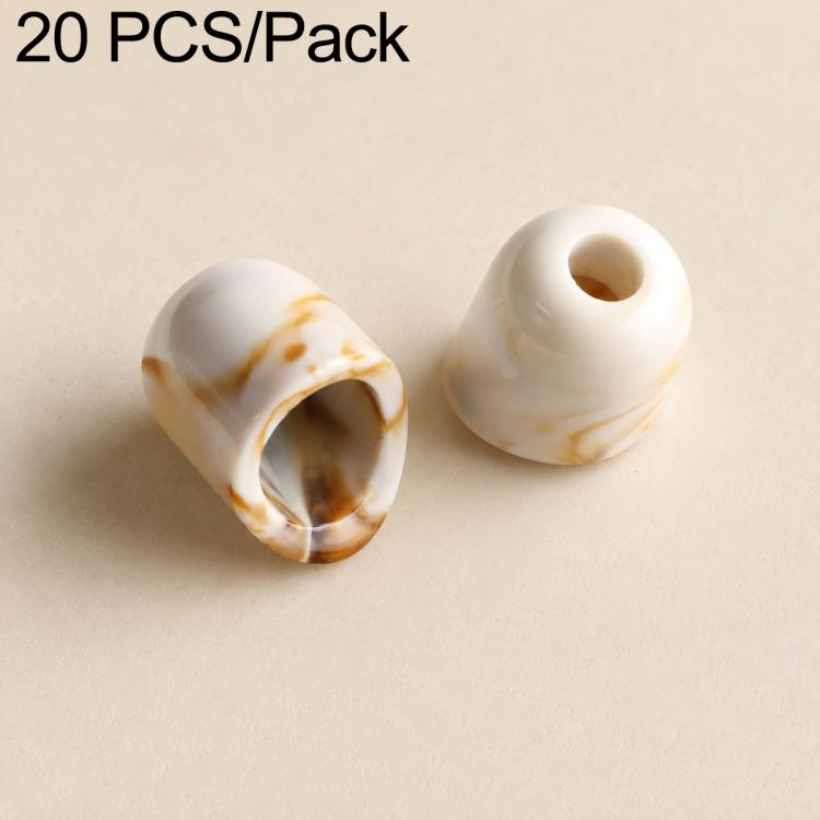 20 PCS/Pack Large-hole Acrylic Beads DIY Accessories — Milk Coffee 14 x 18 mm