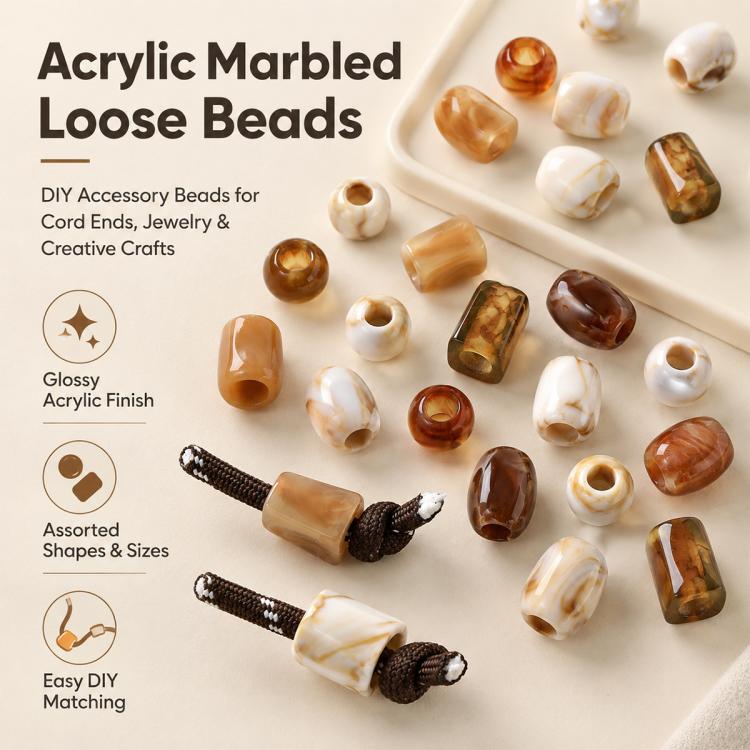 20 PCS/Pack Large-hole Acrylic Beads DIY Accessories — view 16