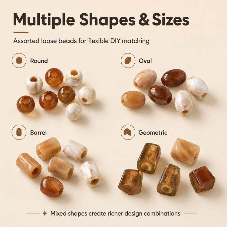 20 PCS/Pack Large-hole Acrylic Beads DIY Accessories — view 17