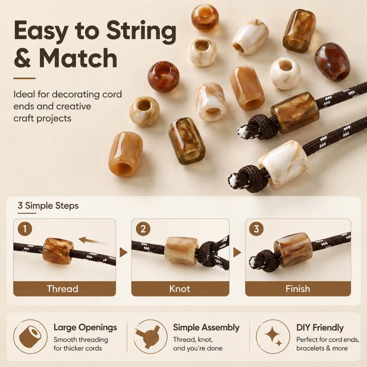 20 PCS/Pack Large-hole Acrylic Beads DIY Accessories — view 19