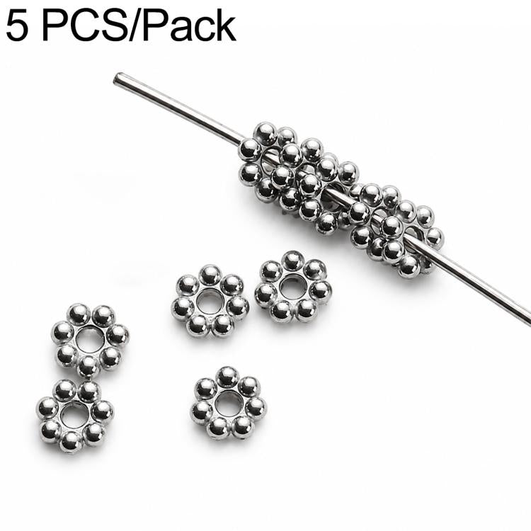2 PCS/Set Tarnish-Resistant Titanium Steel Spacers and Beads DIY Accessories for Phone Straps — Spacer Bead 8 mm