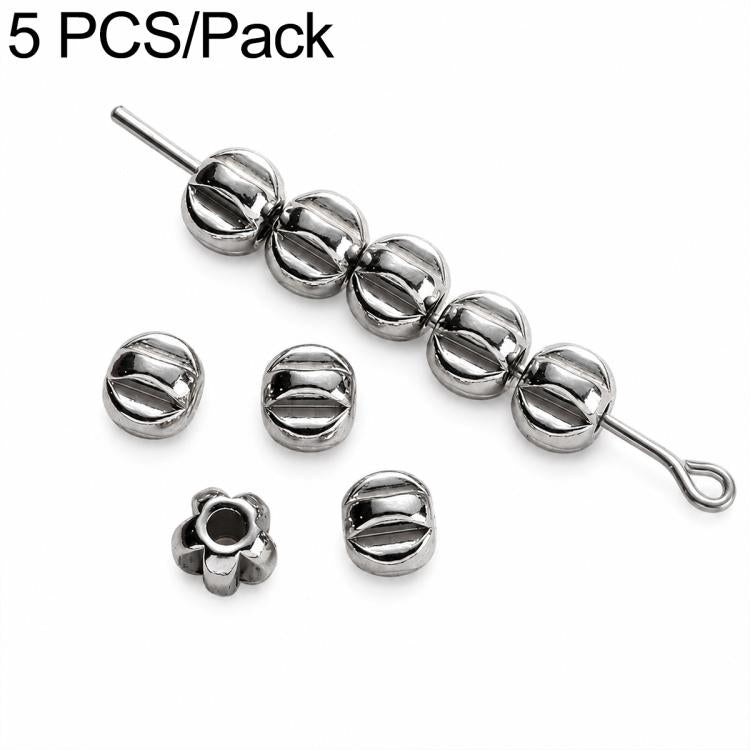 2 PCS/Set Tarnish-Resistant Titanium Steel Spacers and Beads DIY Accessories for Phone Straps — Flower Spacer Bead 5 mm
