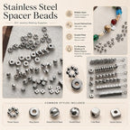 2 PCS/Set Tarnish-Resistant Titanium Steel Spacers and Beads DIY Accessories for Phone Straps — Square Flat Bead 4 mm