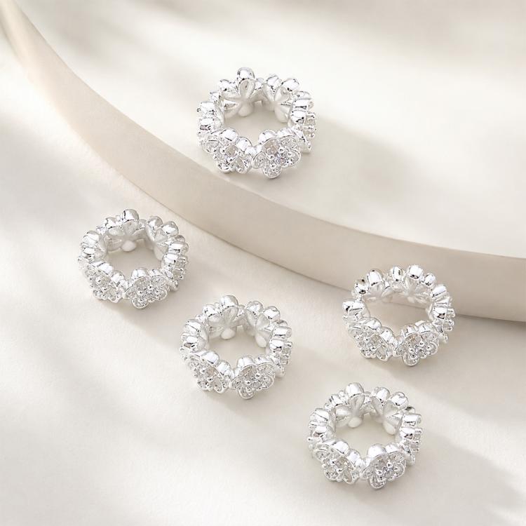 5 PCS/Pack Gold Filled Inlaid Zircon Hole Spacer Beads for DIY Jewelry Making — view 27