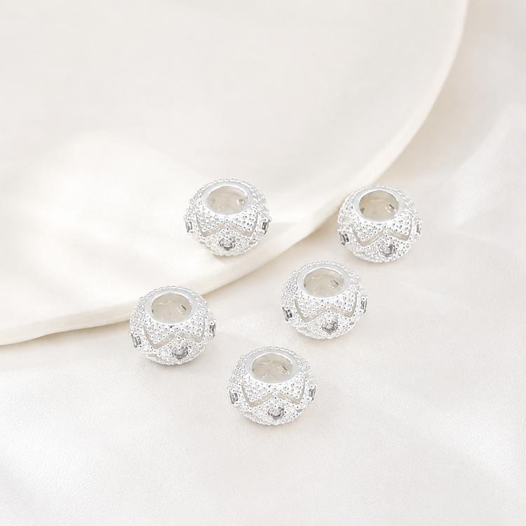 5 PCS/Pack Gold Filled Inlaid Zircon Hole Spacer Beads for DIY Jewelry Making — view 39