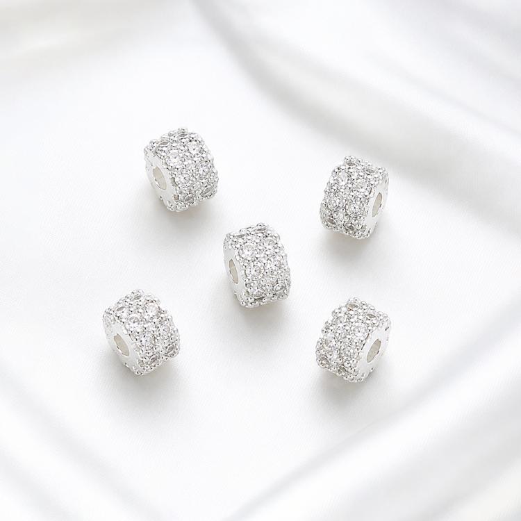 5 PCS/Pack Gold Filled Inlaid Zircon Hole Spacer Beads for DIY Jewelry Making — view 43