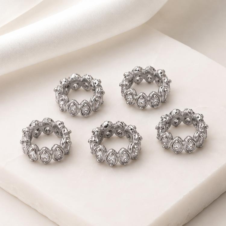 5 PCS/Pack Gold Filled Inlaid Zircon Hole Spacer Beads for DIY Jewelry Making — view 60