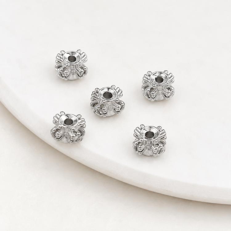 5 PCS/Pack Gold Filled Inlaid Zircon Hole Spacer Beads for DIY Jewelry Making — view 64