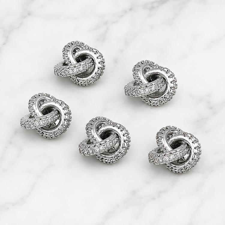 5 PCS/Pack Gold Filled Inlaid Zircon Hole Spacer Beads for DIY Jewelry Making — view 32