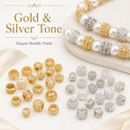 5 PCS/Pack Gold Filled Inlaid Zircon Hole Spacer Beads for DIY Jewelry Making — view 68